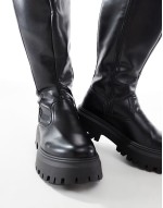 Curve Corey chunky knee boot in black
