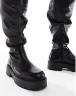 Curve Kristen chunky over the knee boot in black