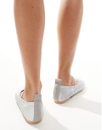 Loss Sale elastic topline ballet flats in silver