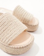 Jordyn flatform espadrille sandals in natural