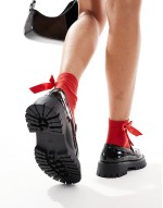 ‌Stylish chunky loafers in black