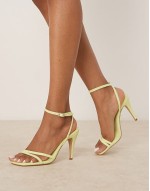 Nia barely there heeled sandals in green